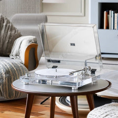 Premium Acrylic Turntable in Corporate Environment