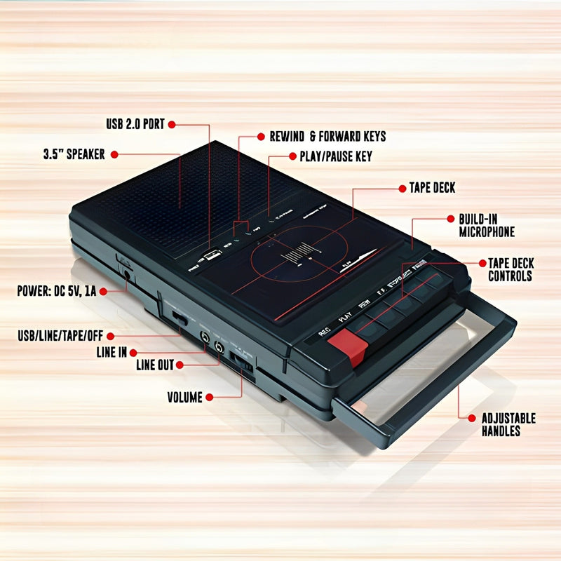 Portable Analog Cassette Tape Deck: A Journey into the Melodies of the Past