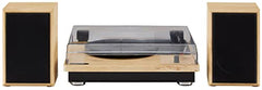 Crosley CR6043A-NA Brio Bluetooth Turntable Shelf System with Included Speakers, Natural